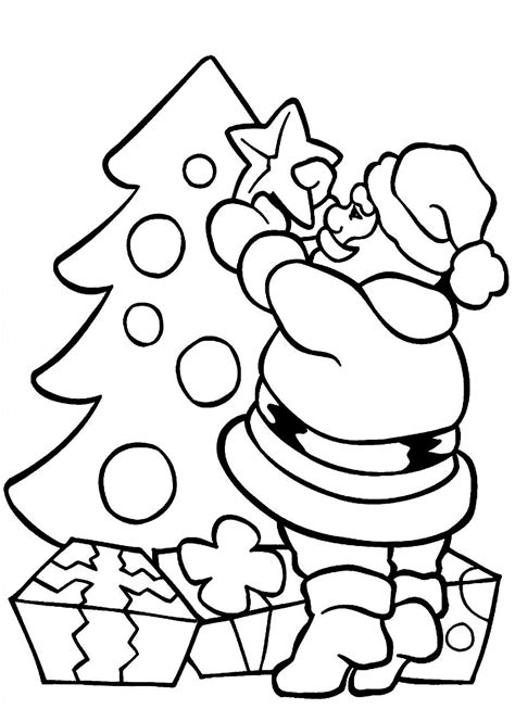 Easy Christmas Coloring Pages For Kids At