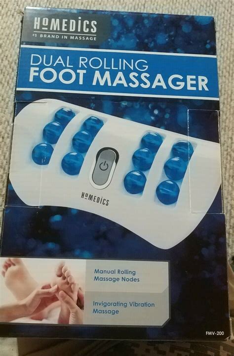 Homedics Massage Dual Rolling Foot Massager Fmv 200 Vibrating Balls New 31262038227 Ebay