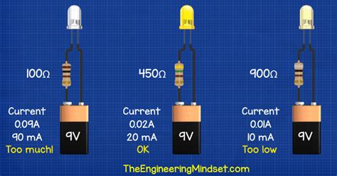 Resistor Led Circuit Sizing The Engineering Mindset