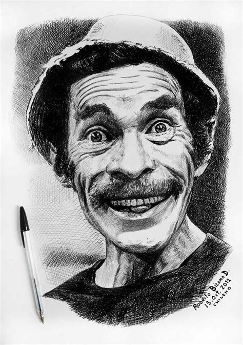 Don Ramon Caricature Artist Color Pencil Art Portrait Drawing