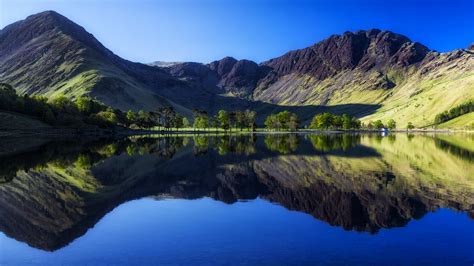 Wallpaper Buttermere Lake Mountains Countryside Hd