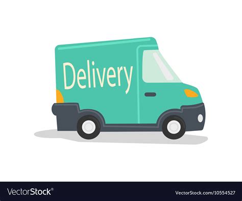 Delivery Car Cartoon Royalty Free Vector Image