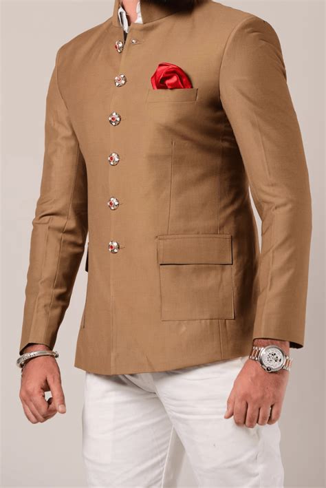 Jodhpuri Suit Maharaja Brown Bandhgala Suit Formal Wear Suit Sainly Sainly