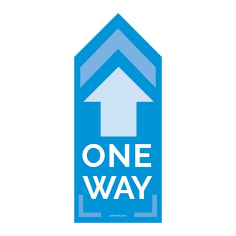 Tall One Way Arrow Floor Sign Safely6ft