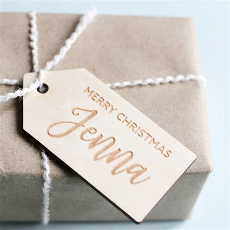 Personalised Wooden Christmas Gift Tags By Fira Studio | notonthehighstreet.com