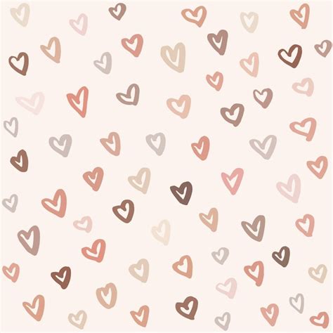 Premium Vector Pattern Doodle Hearts Hand Drawn Love Heart