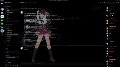 Once you've picked a theme, click 'download latest posted: Better Discord Anime Themes