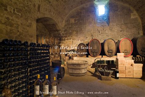Wine Cellar Inside A Castle In Cazeneuve Aquitane France Sami