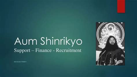 Ppt Aum Shinrikyo Support Finance Recruitment Powerpoint