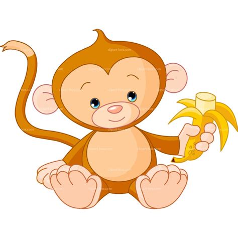 Monkey Eating Banana Clipart Clip Art Library