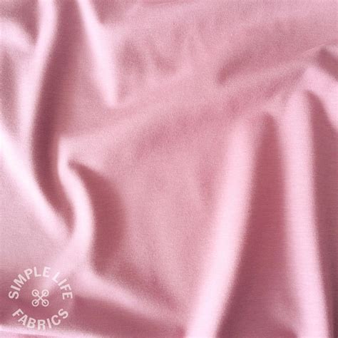 Plain Jersey Fabric Dusky Rose Pink Oeko Tex Per Half Metre