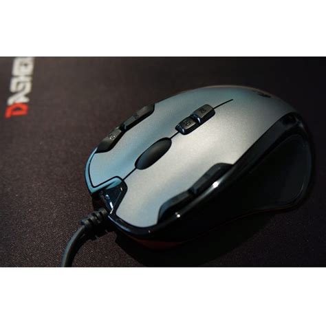 logitech optical gaming mouse  silver black