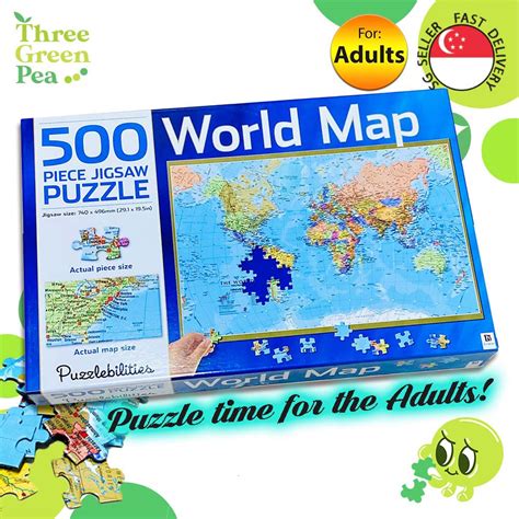 Jigsaw Puzzle For Adults 500 Pieces World Map Puzzlebilities