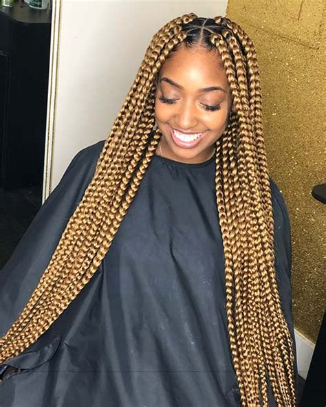 Long blonde hairstyles have always been associated with femininity, grace and elegance. 23 Cool Blonde Box Braids Hairstyles to Try - crazyforus