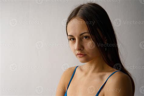 Close Up Portrait Of A Sweet Sad Young Woman 6059616 Stock Photo At