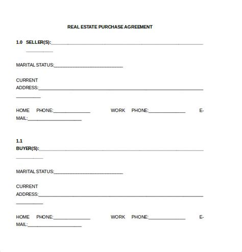 Simple Land Purchase Agreement Form Business Mentor