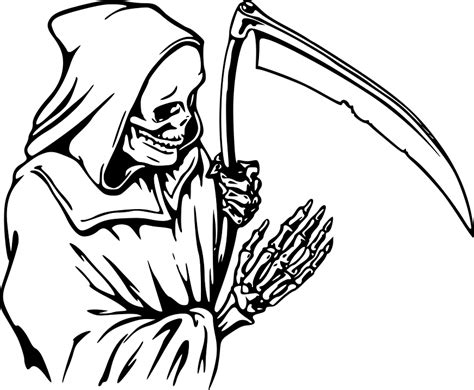grim reaper scythe white png ingtews