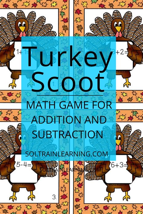 Experience the very first thanksgiving in 60 seconds! Thanksgiving Turkey Math Game for Addition and Subtraction ...