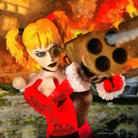 Harley Quinn 452 Pa2 Painting By Leonardo Digenio Pixels
