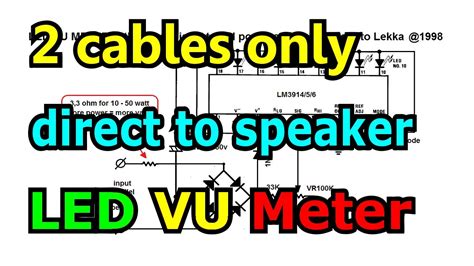How to make audio level, vu meter using lm3914 ic today i will show you how to make audio level indicator vu meter circuit. Circuit diagram direct to speaker LED VU Meter LM3914 or LM3915 or LM3916 - YouTube