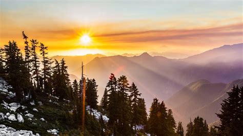Sunrise Over Snowy Mountains Free Image Download