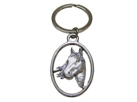 Horse Head Oval Key Chain（画像あり） | キーチェーン, メンズジュエリー, ペンダント