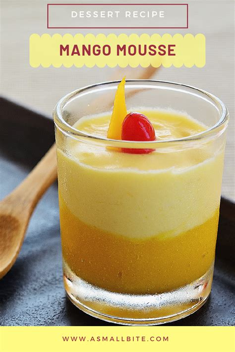 This Mango Mousse Recipe Is A Simple Version With Just Three Ingredients Try This Mango Mousse