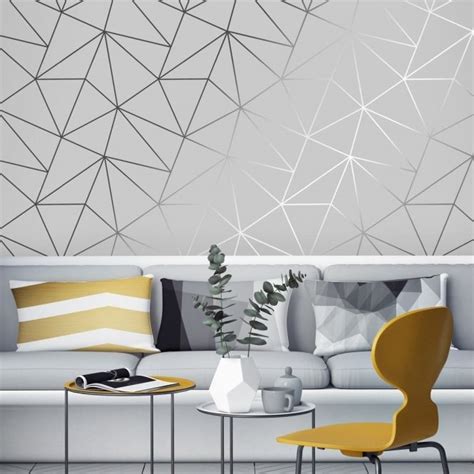 Zara Shimmer Metallic Wallpaper Soft Grey Silver Grey Wallpaper