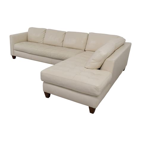 72 Off Macys Macys Milano White Leather Two Piece Sofa Sofas