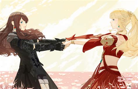 Warrior Of Light And Lyse Hext Final Fantasy And 1 More Drawn By Lyra