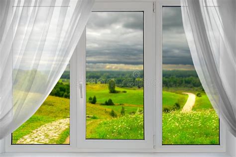 A Beautiful View From The Window Stock Photo Image Of Inside Nature