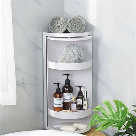 3 Tier Bathroom Corner Shelf Rack Kitchen Storage Organizer Cabinet