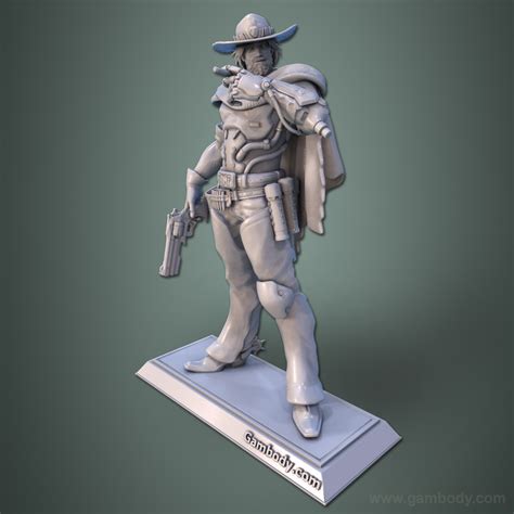 Overwatch Mccree 3d Model Static Figurine 3d Printing Designs