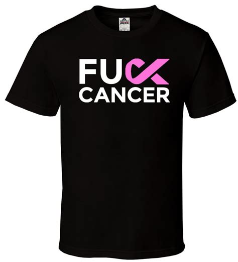 fu cancer black t shirt breast ribbon awareness support hope all sizes s 2xl hot sell 2018