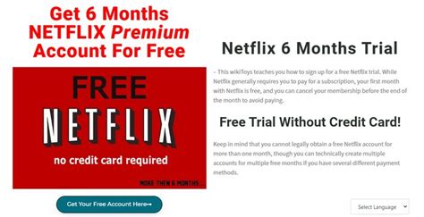How to get netflix free trial without credit card. Free NETFLIX Premium Account For 6 Months (No Credit Card ...