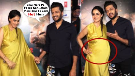 Riteish Deshmukh Makes Fun Of Pregnant Wife Genelia D Scouza In Front Of Media At Marjaavaan