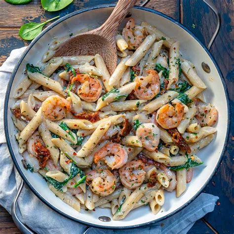 Creamy Shrimp Pasta Recipe Pasta Dishes Healthy Fitness Meals
