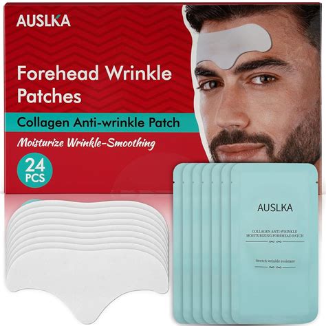 Auslka Mens Forehead Wrinkle Patches 24 Pcs Forehead