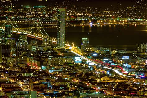 Edycja Tapety San Francisco Panorama Nocą