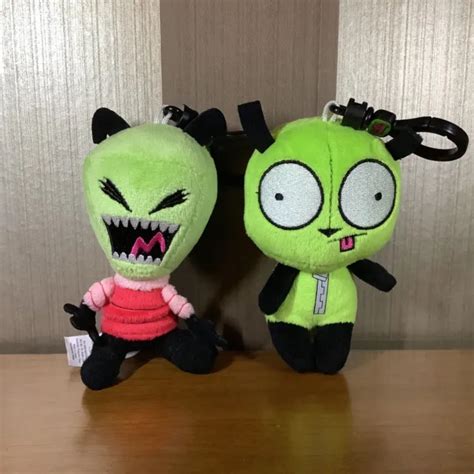 zag toys nickelodeon invader zim gir mini plush keychain backpack clip on lot 33 46 picclick
