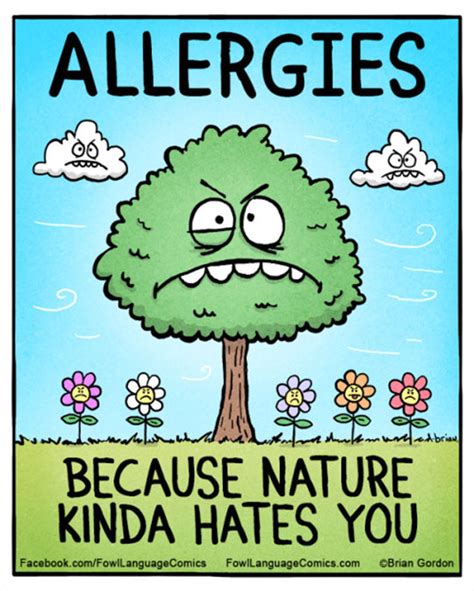 Funny Spring Allergy Tree Nature Cartoon 540×674