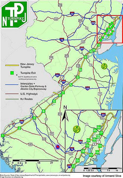New Jersey Toll Roads Map Ayako Middleton