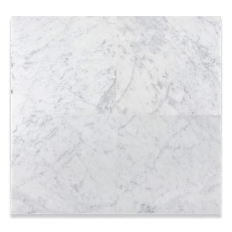 Carrara White 18x18 Marble Field Tile Polishedhoned Tilezz