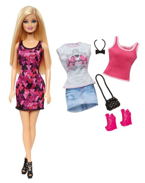 Barbie Doll And Fashion Clothes T Set