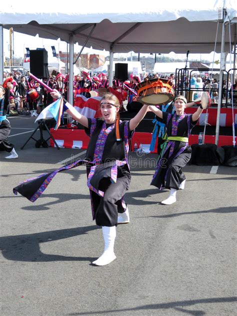 Japanese Street Festival Women Dancers Editorial Photography Image Of