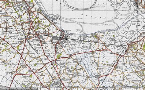 Historic Ordnance Survey Map Of Ellesmere Port 1947