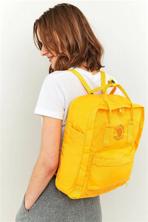 Slide View 5 Fjallraven Re Kanken Sunflower Yellow Backpack