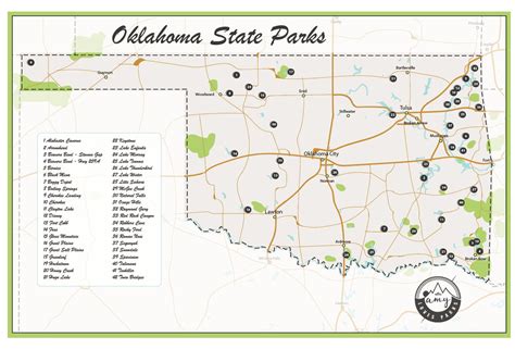 State Parks In Oklahoma Map Map