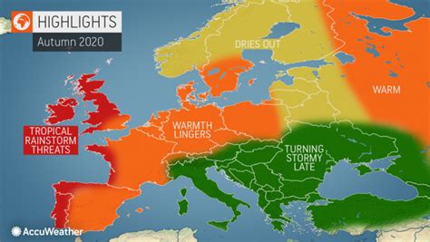 ☼ time of sunrise and sunset. AccuWeather's 2020 Europe autumn forecast | AccuWeather