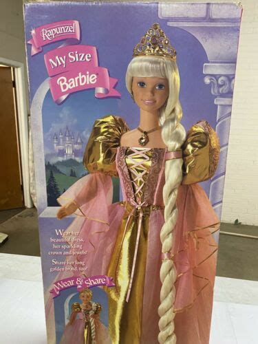 My Size Barbie Rapunzel Doll 36 Tall Wear Share Clothes Pink And Gold